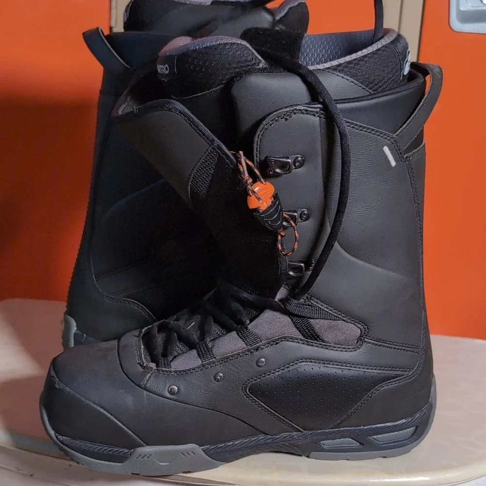 Nitro Venture TLS Men's Snowboard Boots Black Size 10.5 Quick-Lace 2017